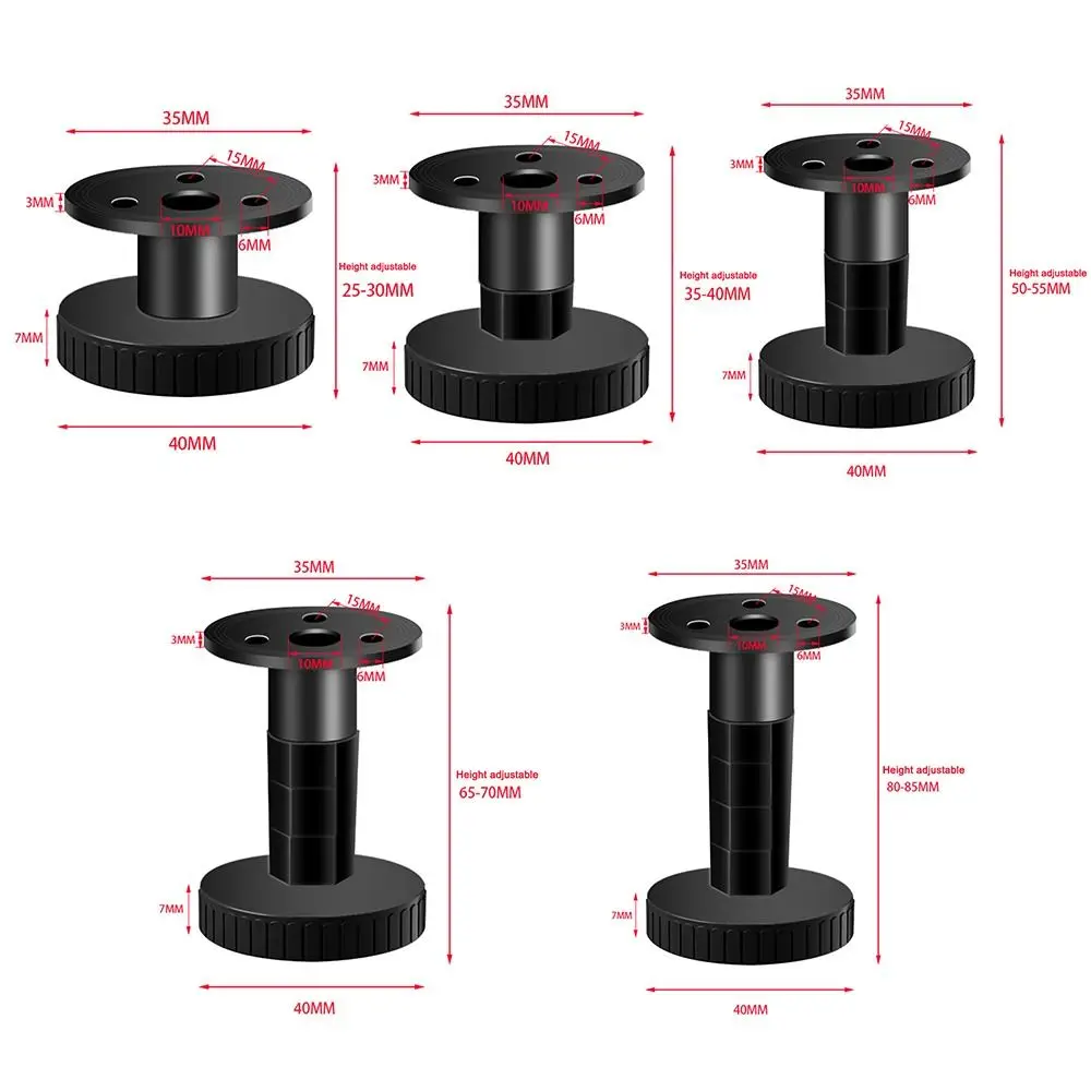 Patas de Metal para muebles, repuesto de mesita de noche resistente al desgaste, caja de almacenamiento, patas de gabinete ajustables antiarañazos