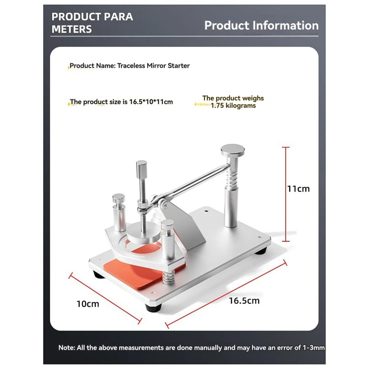 

ABME Watchmaker Repair Watch Glass Opening Tool for 22-41 mm Flat and Convex Mirrors Non-Marking Mirror Opening Tool