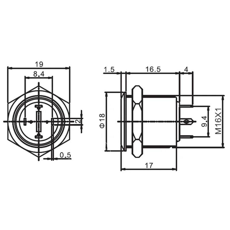 1PC 16MM with LED 3V 5V 12V 24V 220V Metal Button Switch Momentary push button auto reset waterproof illuminated