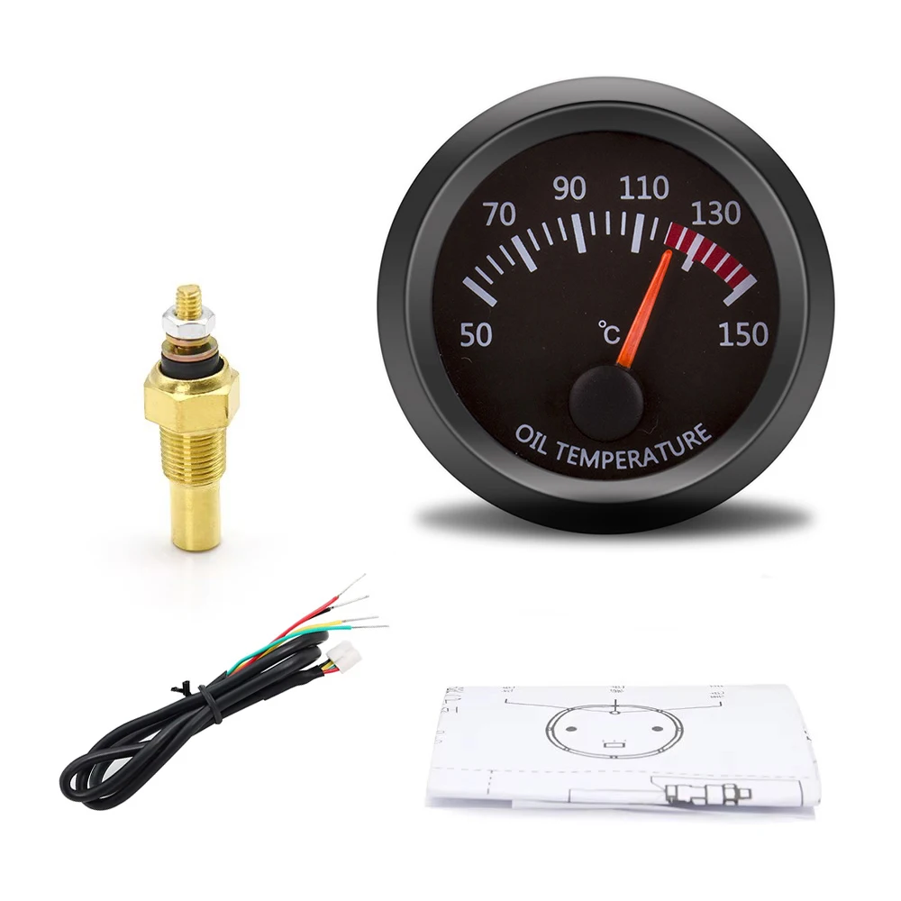 12V 52mm Auto Gauge Water Temp Olie Temp Voltmeter Olie Druk BAR/PSI Vacuüm Boost Gauge lucht Brandstof Verhouding EGT Gauge Met Sensor