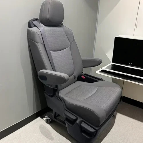 Disassemble the car seat and replace it with a computer office chair.