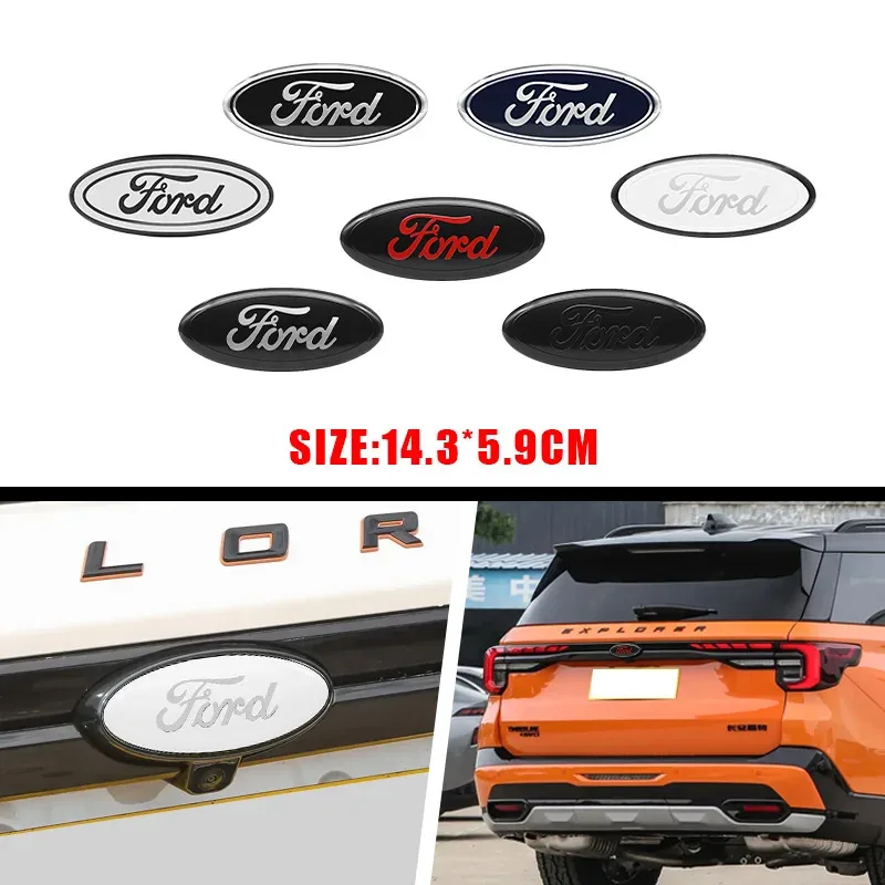 

Car Front Grille Emblem Rear trunk Logo Badge Sticker Accessories For Ford Focus mk2 mk3 Fiesta mk7 Ranger Mondeo mk4 S-MAX Kuga