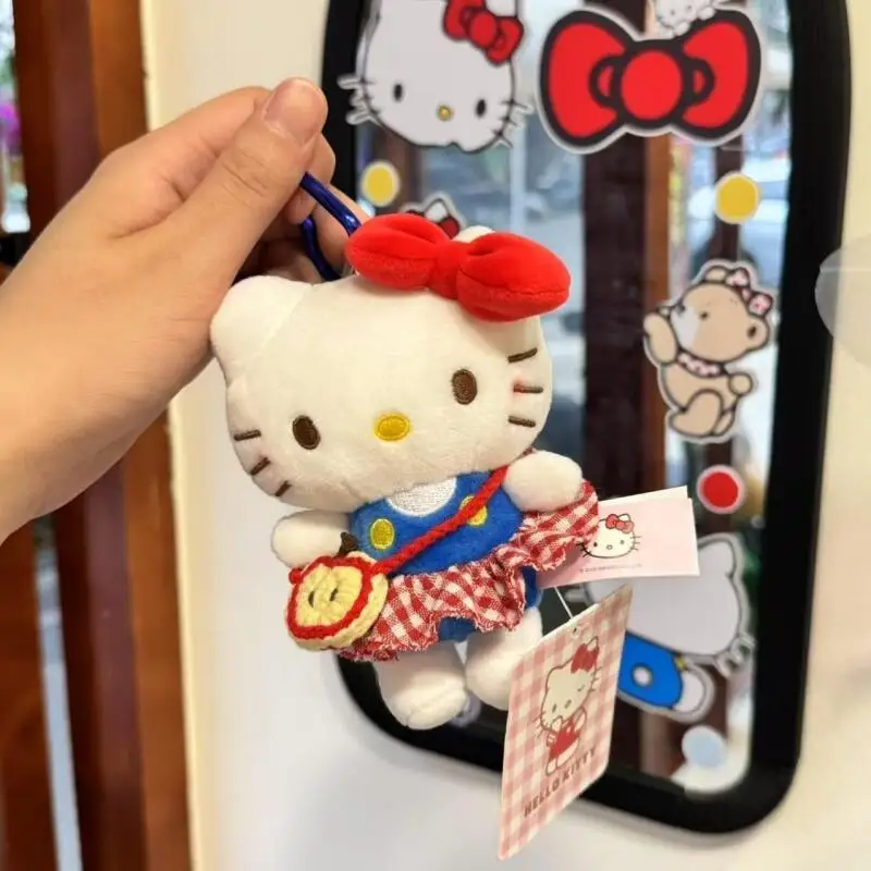 Sanrio Filling Doll Toys Hello Kitty Cartoon Plush Soft Backpack Pendant Kawaii Creative Ornament Cute Birthday Gift for Girls