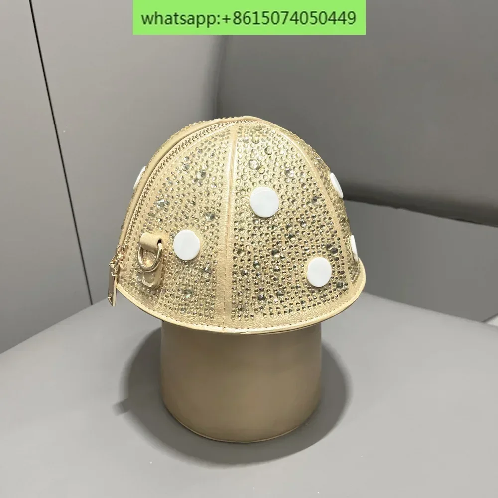 Hot Diamond Bag Women's Handbag Mushroom Shaped Single Shoulder Crossbody Bag