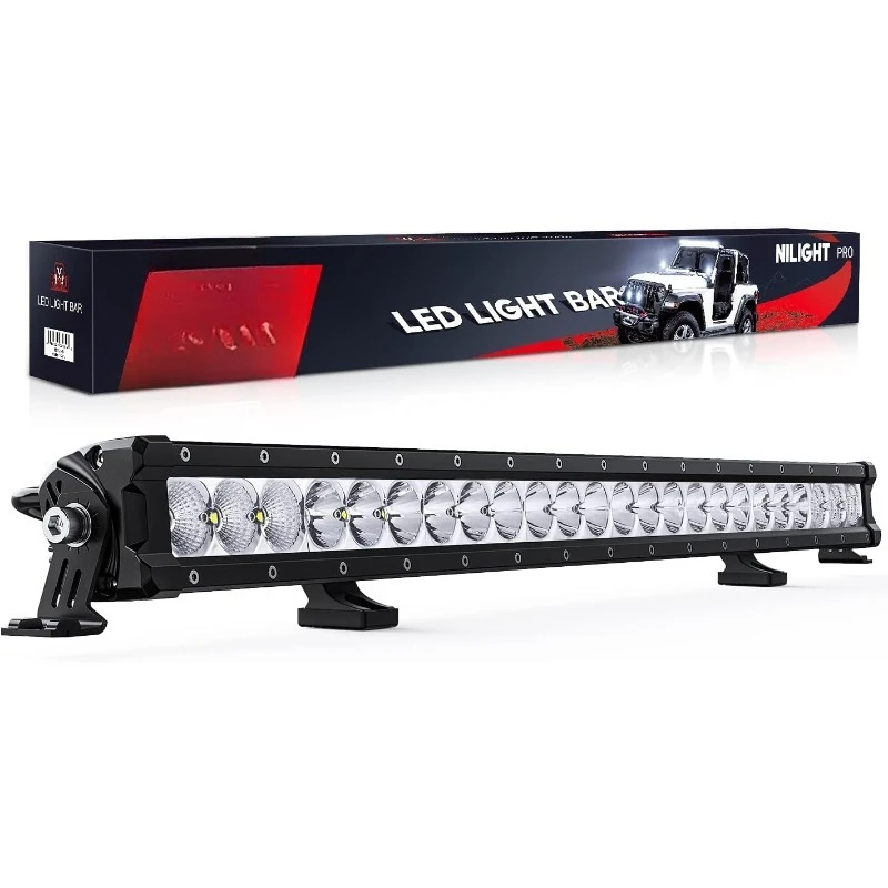 

LED Light Bar 30 Inch 120W Flood Spot Combo Beam 14400LM IP68 Offroad Single Row Slim Driving Lamp for Pickup Truck SUV