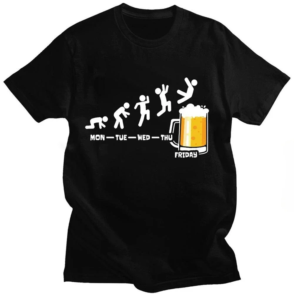 H Week Craft Beer cotton T Shirt Drunk Tee Alcohol Drinking Summer Short Sleeve Men Tops T-Shirt
