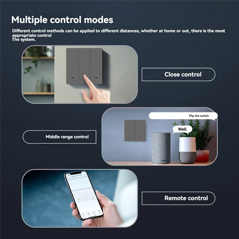 

Tuya Mtter Wifi Smart Light Button Switch EU Version Remote Control For Alexa Google Home Homekit Smartthings-Y47A