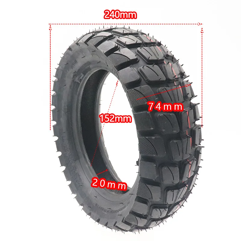 80/65-6 Outer Tyre for Electric Scooter Zero 10x Dualtron KuGoo M4 Upgrade 10 Inch 10x3.0 255x80 Off Road Tire