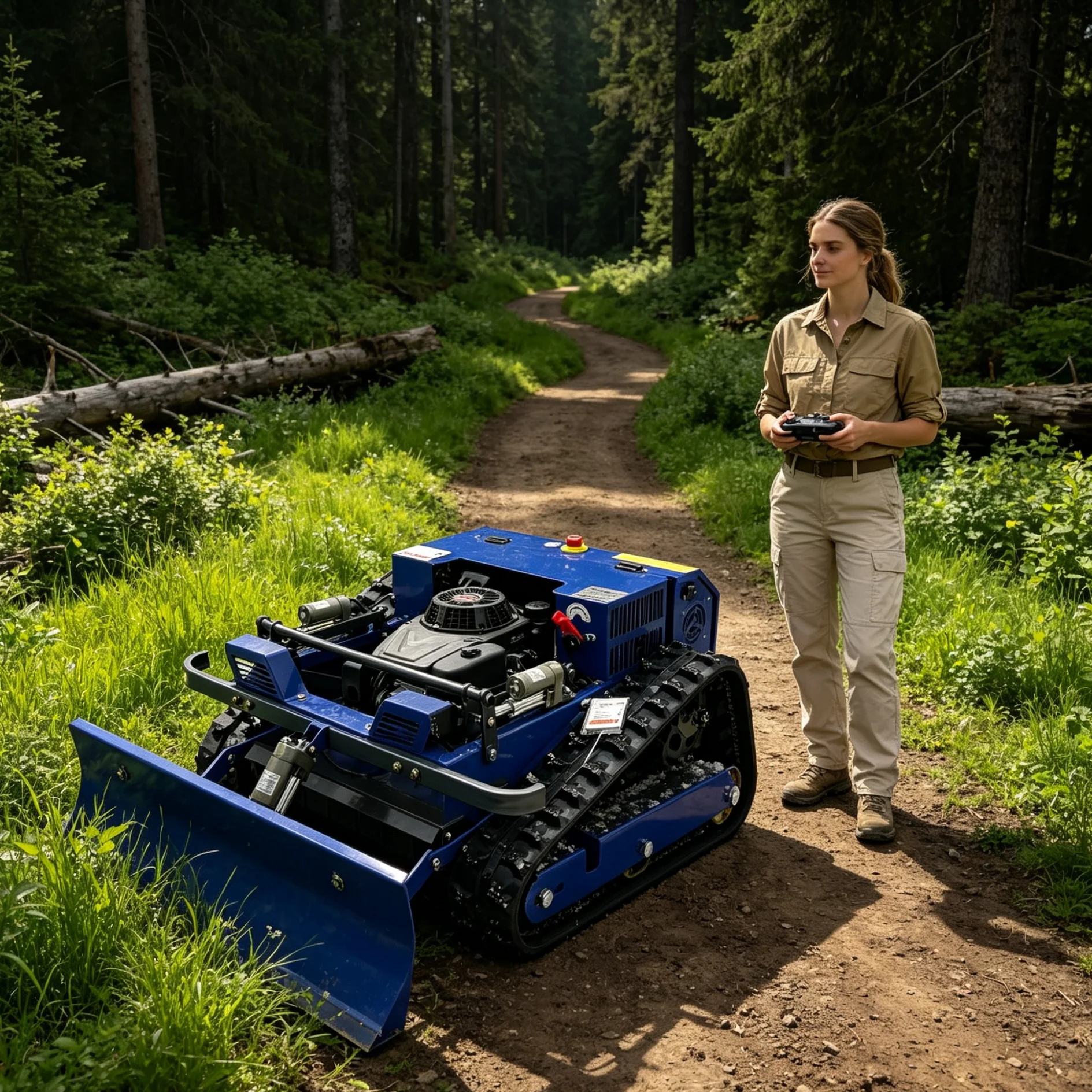 Customized High‑Torque Crawler Lawn Mower, Instant Cutting Response For Mixed Grass, Stems And Wild Vegetation