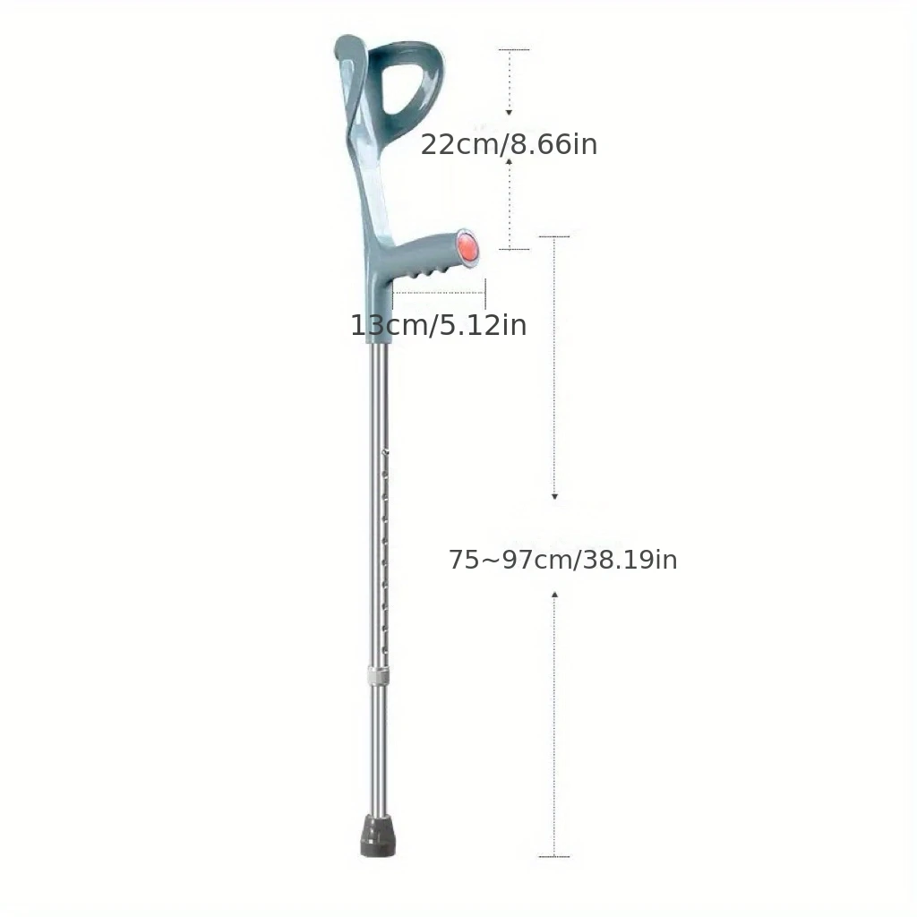 2-Pack Adult Forearm Crutches, Multi-Level Height Adjustable, Aluminum Alloy Crutches