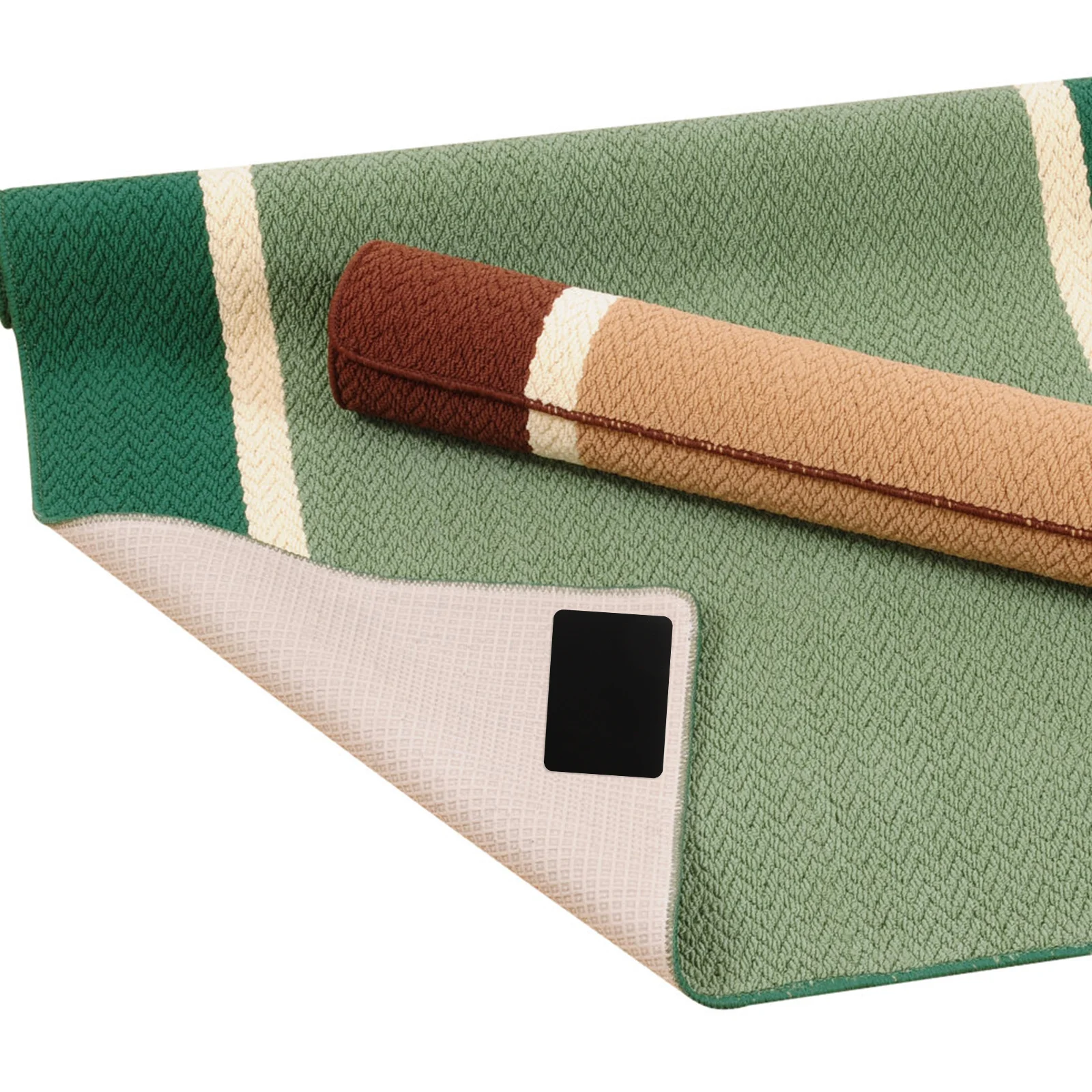 12 قطعة منصات البساط المضادة للتجعيد عدم الانزلاق السجاد ملصقات قابل للغسل البساط الشريط لمنطقة السجاد بلاط الخشب الصلب أرضيات صفح #4