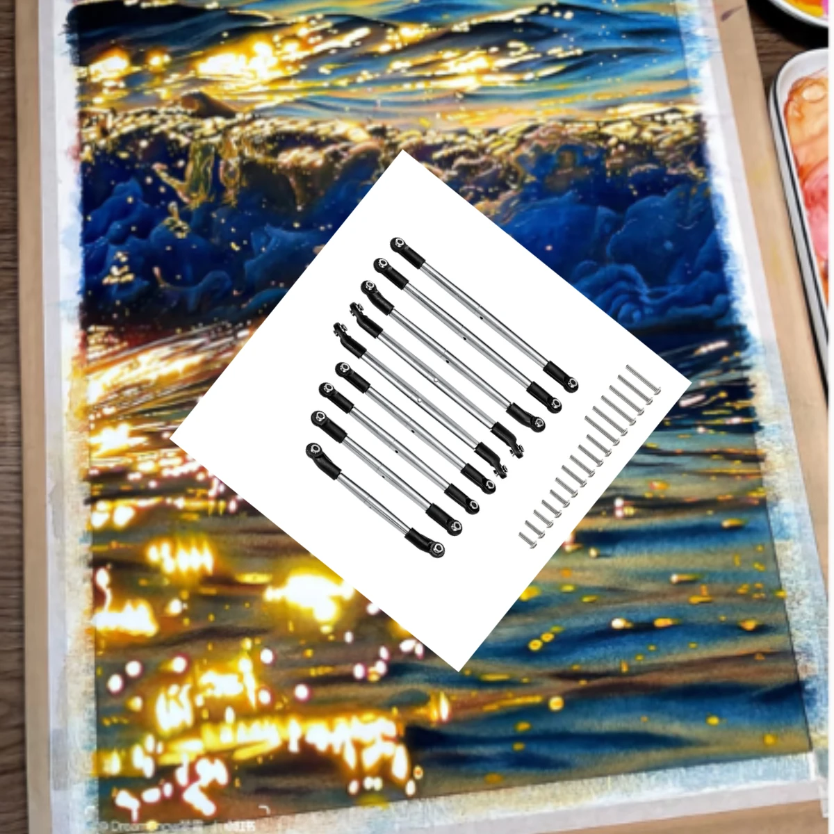 

GPM Stainless Steel Adjustable Tie Rods For AXIAL SCX10 III Jeep Wrangler AXI03007 AXI03008V2