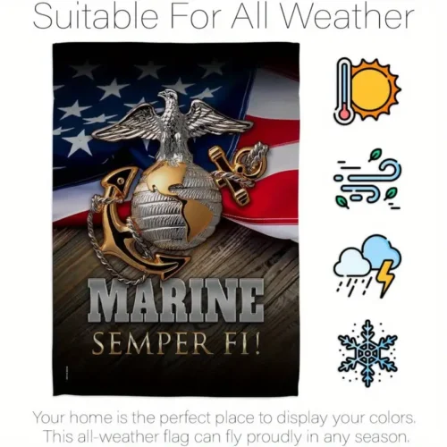 Marine Semper Fi! Garden Flag 18x12 Show pride in the CORPS Free Shipping US-US