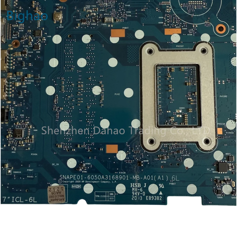 6050A3168901 For HP 17T-BY 17-BY Laptop Motherboard WIth I3-1005G1 I5-1035G1 CPU UMA L87450-601 L87451-001 L87451-601 100% Well