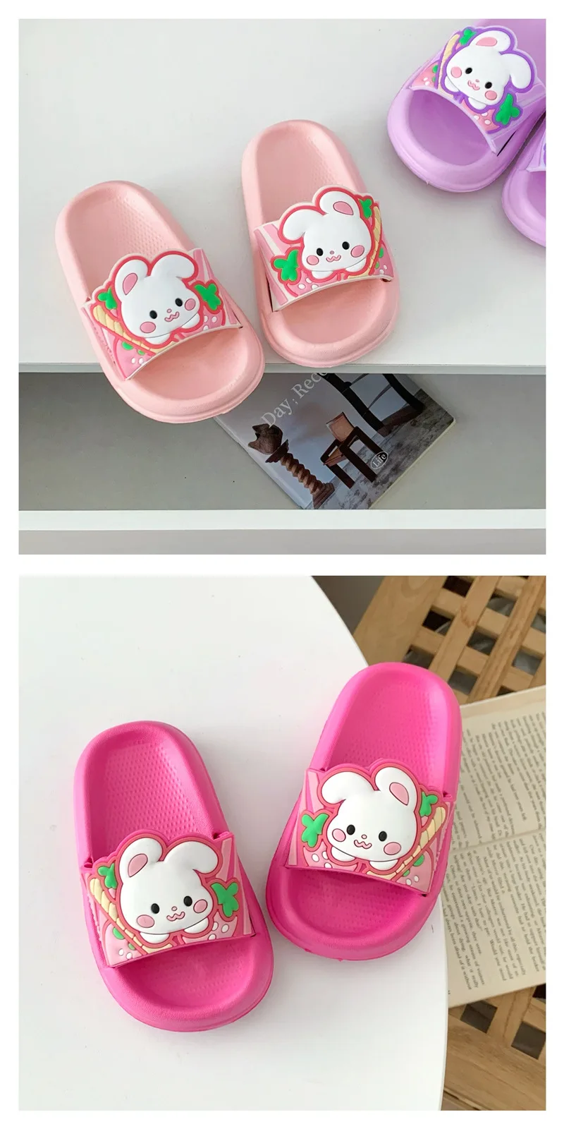 Kinder-Gummisandalen, Kinder-Hausschuhe, Mädchen-Sandalen, Sommer-Cartoon-Indoor-Sandalen, rutschfeste Sandalen mit weicher Sohle, Outdoor-Flip-Flops, Hausschuhe. – Detail 5
