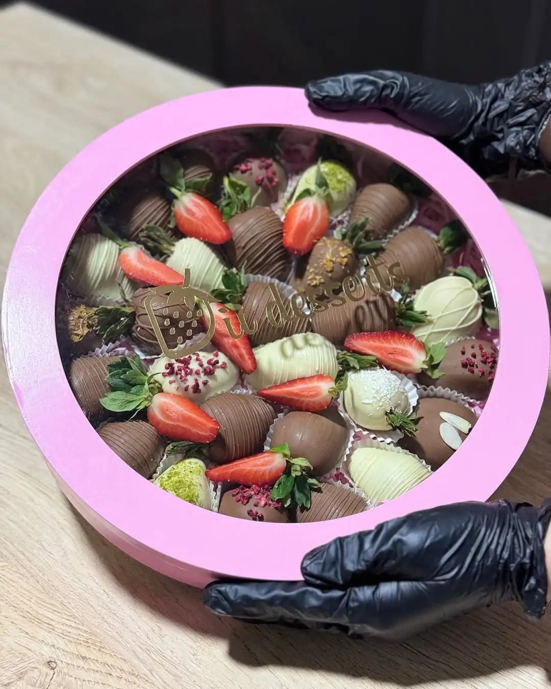 31cm Empty Charcuterie Flower Food Sweet EID Ramadan Gift Packaging Round Circle Box