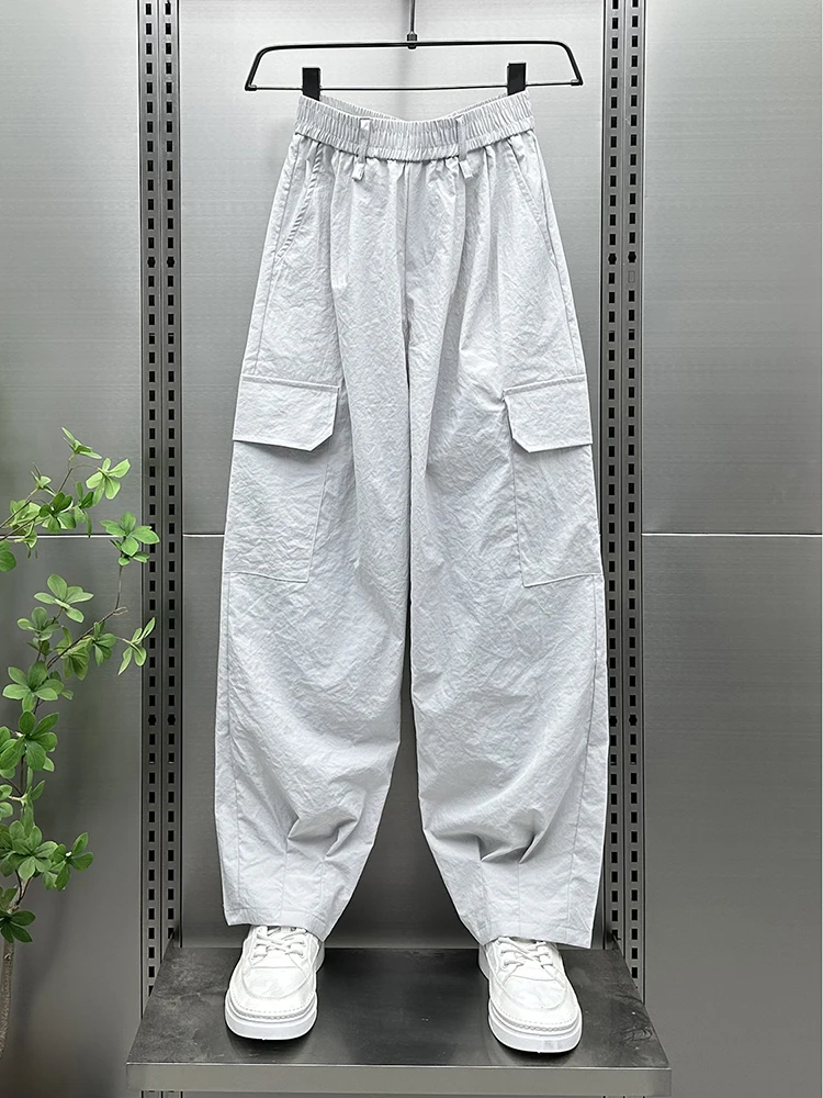 

Slimming Straight Leg Casual Pants Men's Workwear Trousers Summer New Faion Loose Fit Pure Color Knife Trendy Brand