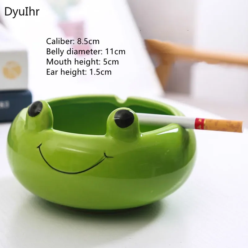 DyuIhr creative cute cartoon small animal ceramic ashtray office desk multifunctional storage decor ceramic crafts pig ashtray