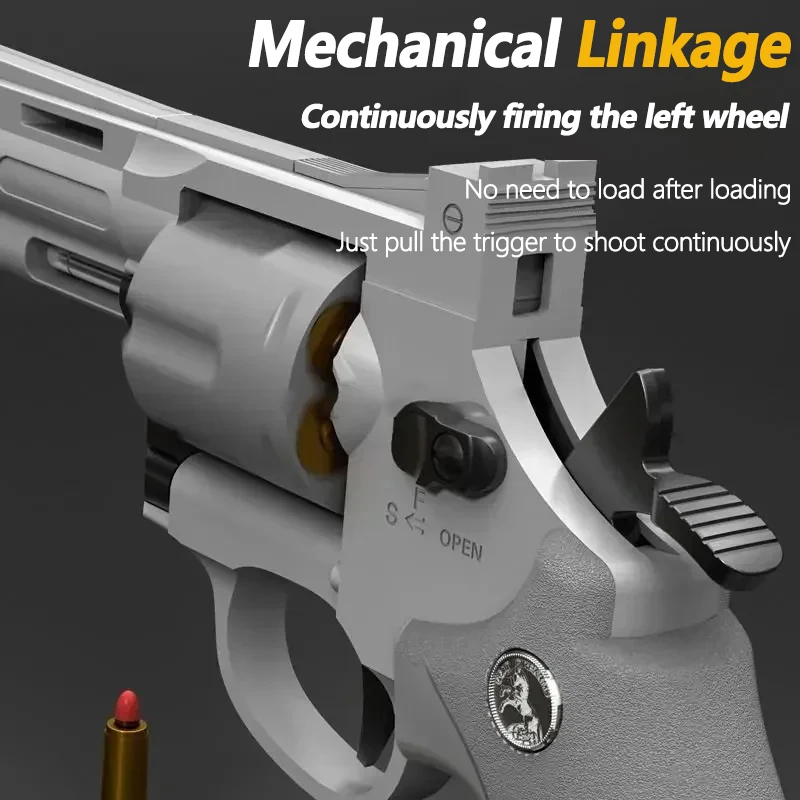 Pistola lanzadora de revólver ZP5 357, tiro continuo, bala de dardo suave, pistola de juguete CS, arma de juego al aire libre para niños y adultos