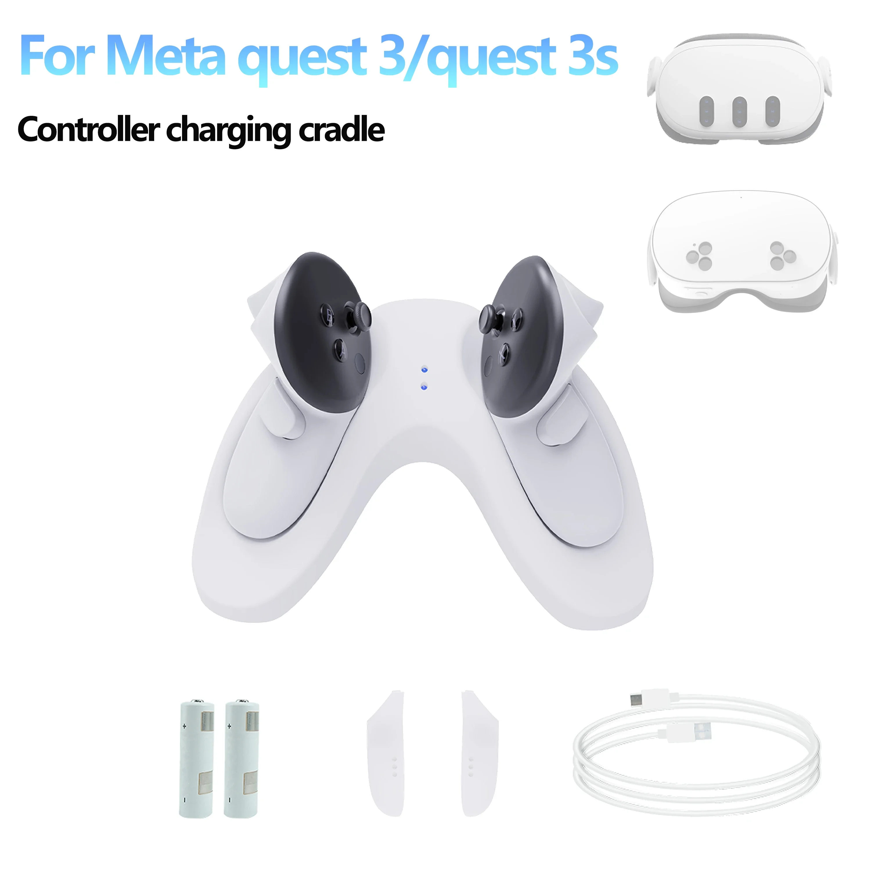 

Зарядная док-станция для контроллера VR для Meta Quest 3/Quest 3s, простое белое креативное зарядное устройство, аксессуары виртуальной реальности