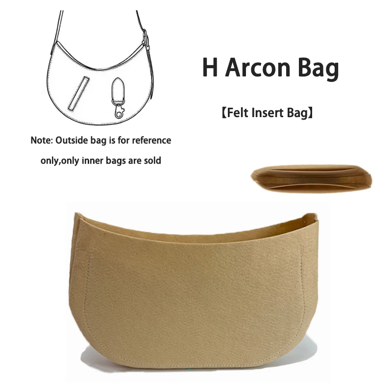 EverToner New Insert Linner Bag For H Arcon 28/35 Moon Bag Portable Felt Organizer Multi-Pocket Travel Storage Bags Accessories