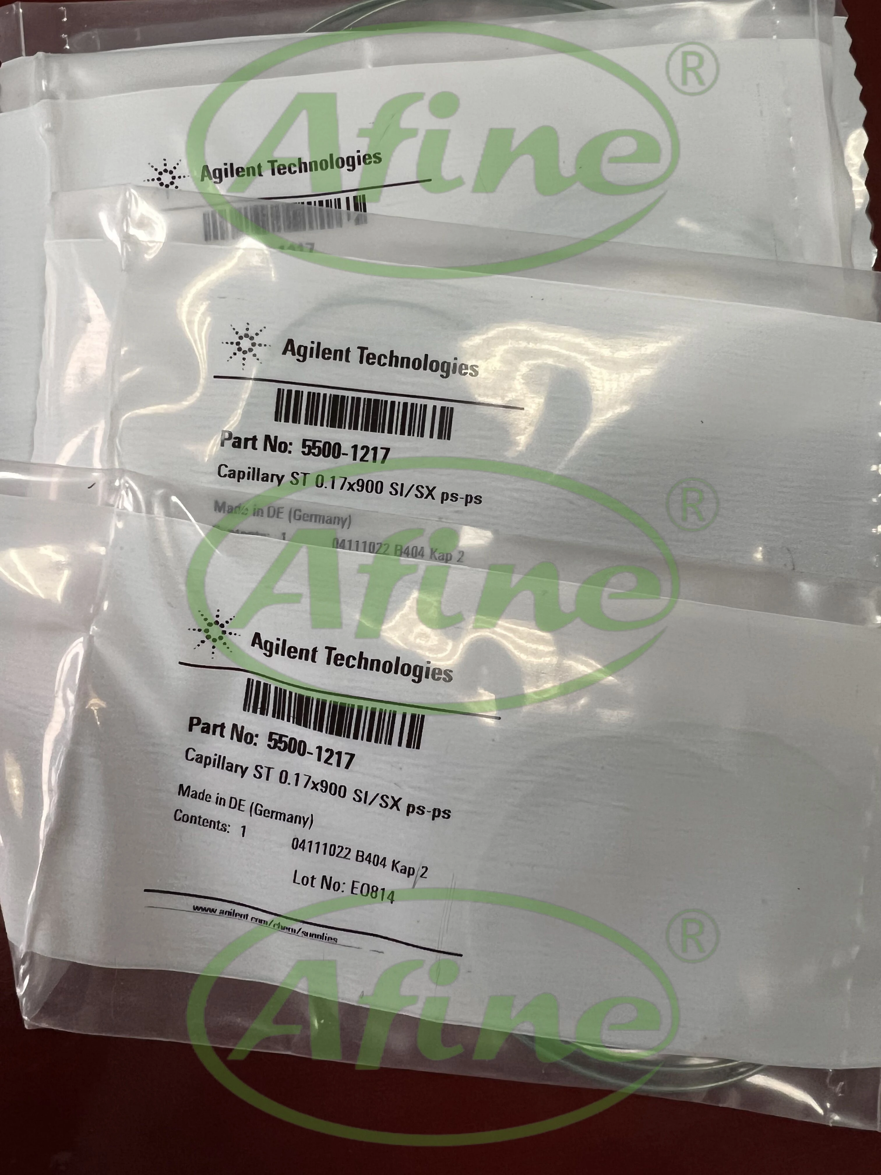 AFINE Agilent Standard System Capillary، 1200 بار، 1290,5500-1217 أنبوب شعري من الفولاذ المقاوم للصدأ، 0.17 × 900 مم، SI/SX، ps/ps