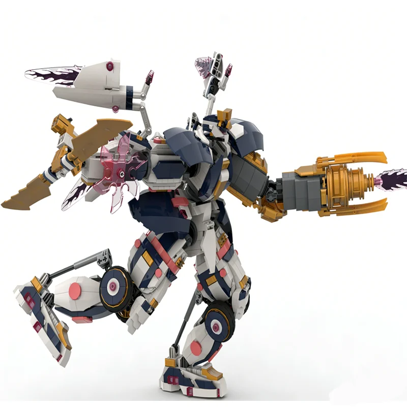 New 1284Pcs Famous Cartoon Series Technology Mech Moc Model Building Blocks Diy Creative Ideas Bricks Toys Birthday Gift