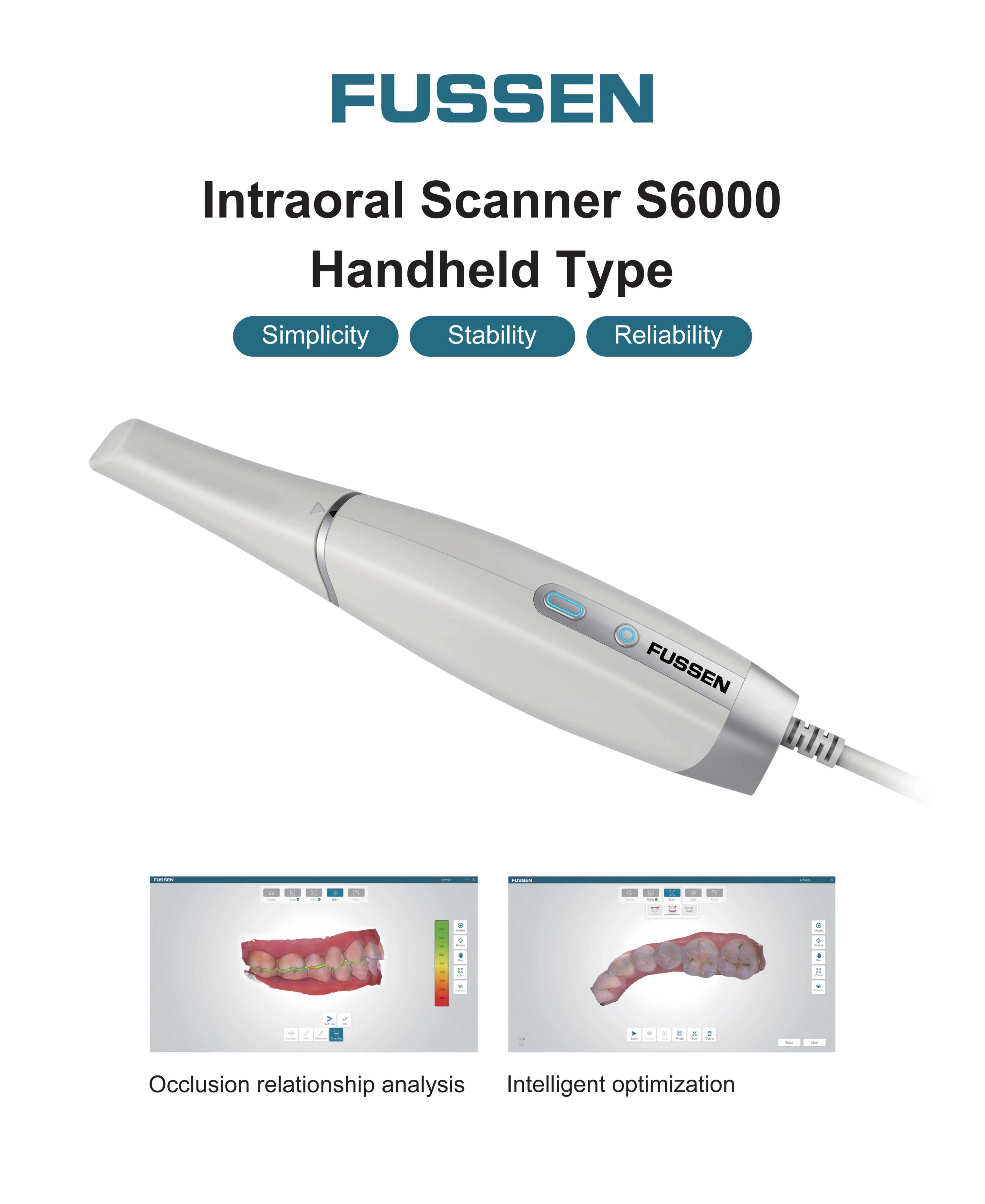 Fussen S6000 Dental Intraoral Scanner 3D High Speed Digital Fast Lab Clinic Machine