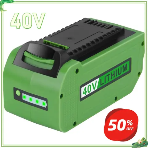 6.0Ah 40 โวลต์แบตเตอรี่ลิเธียมสําหรับ Greenworks 40V แบตเตอรี่ G-MAX 29472 29462 29252 20202 22262 40V เครื่องมือไฟฟ้าไร้สาย