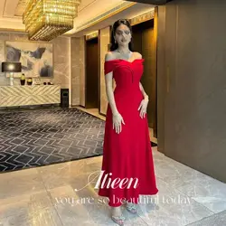 Aileen Red Off the Shoulders Long Party Dresses for Special Occasions Evening Elegant Woman Gala Prom Wedding Dress 2024 Saudi