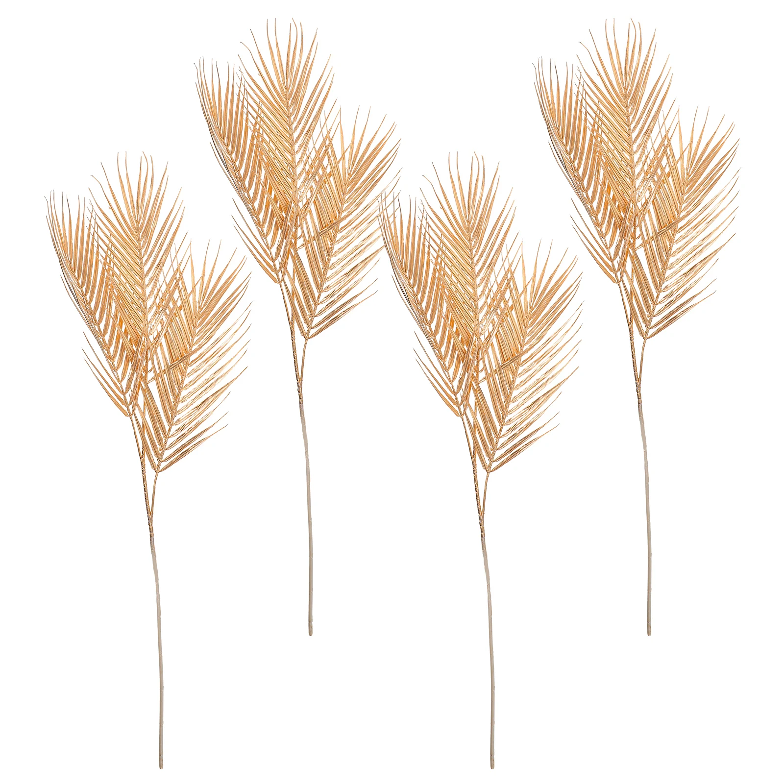 

4 Pcs Golden Leaves Simulated Flowers Artificial Plants Indoor Tall Fake Leaf Branch