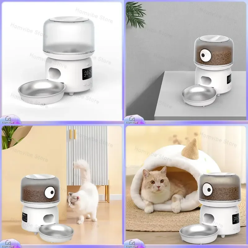 

Automatic Pet Food Feeder and Water Dispenser with Large Capacity Storage Container for Dogs Cats Self Feeding Station Smart