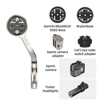 GUB For Holder Fits GoPro Camera/Garmin/Bryton/Wahoo Titanium Alloy Bicycle Computer Bracket Front Stand Handlebar Action Camera