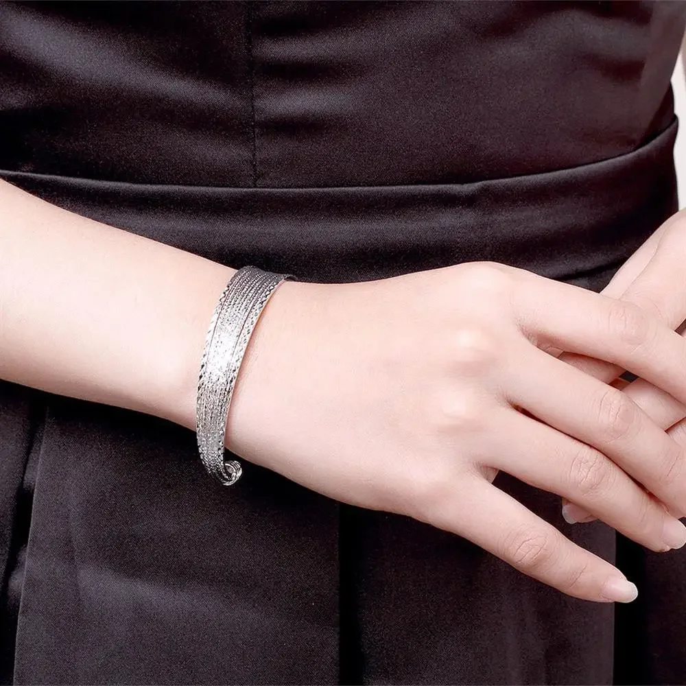 New arrive charms 925 Sterling silver Luxury Chain bracelets Bangles for women fashion classic party wedding jewelry Adjustable