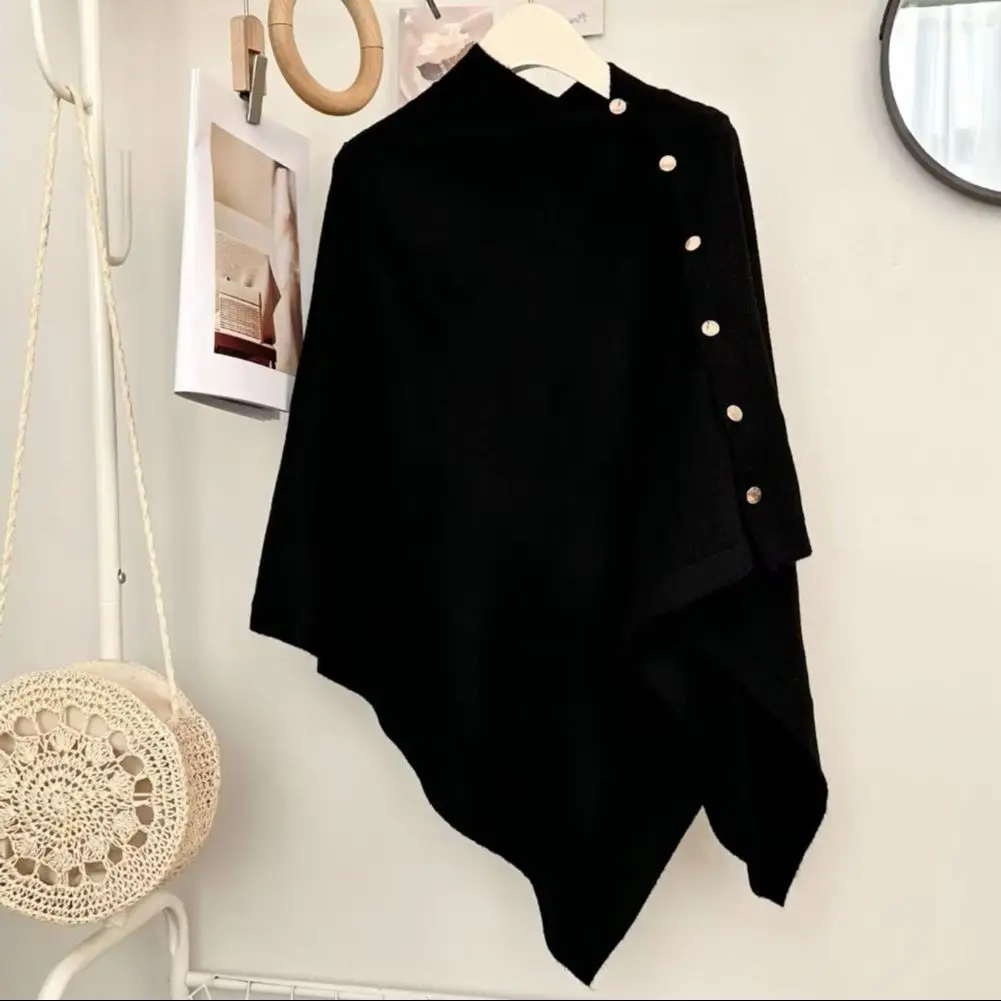 

Шарф из мериносовой шерсти, осенне-зимний шарф большого размера, вязаный шарф с запахом и двойным назначением, как пальто или верхняя одежда, накидка-шаль