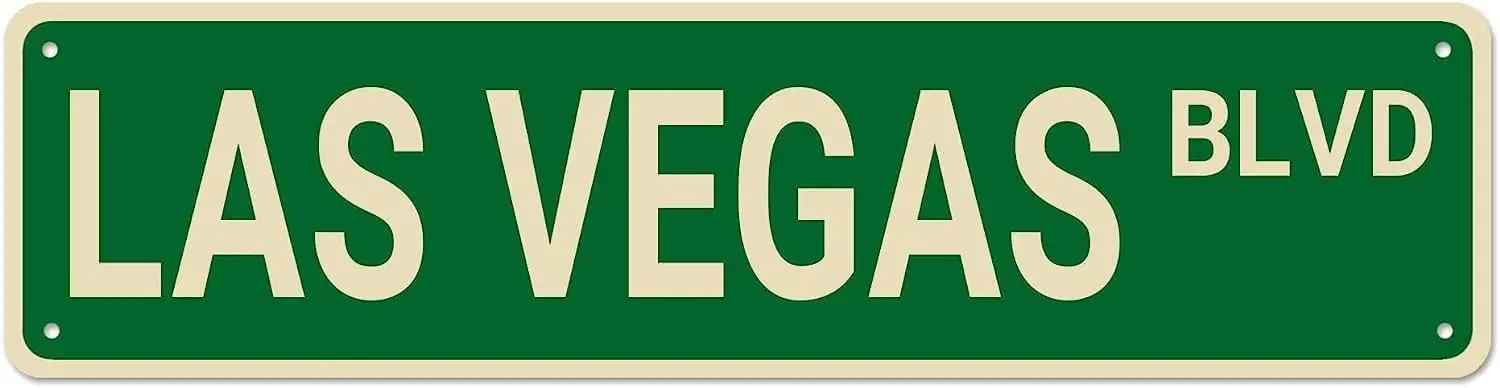 Las Vegas BLVD Street Sign, Las Vegas Sign Las Vegas Decor Las Vegas Gift, Funny Wall Decor for Home/Bedroom/Man Cave, Quality M