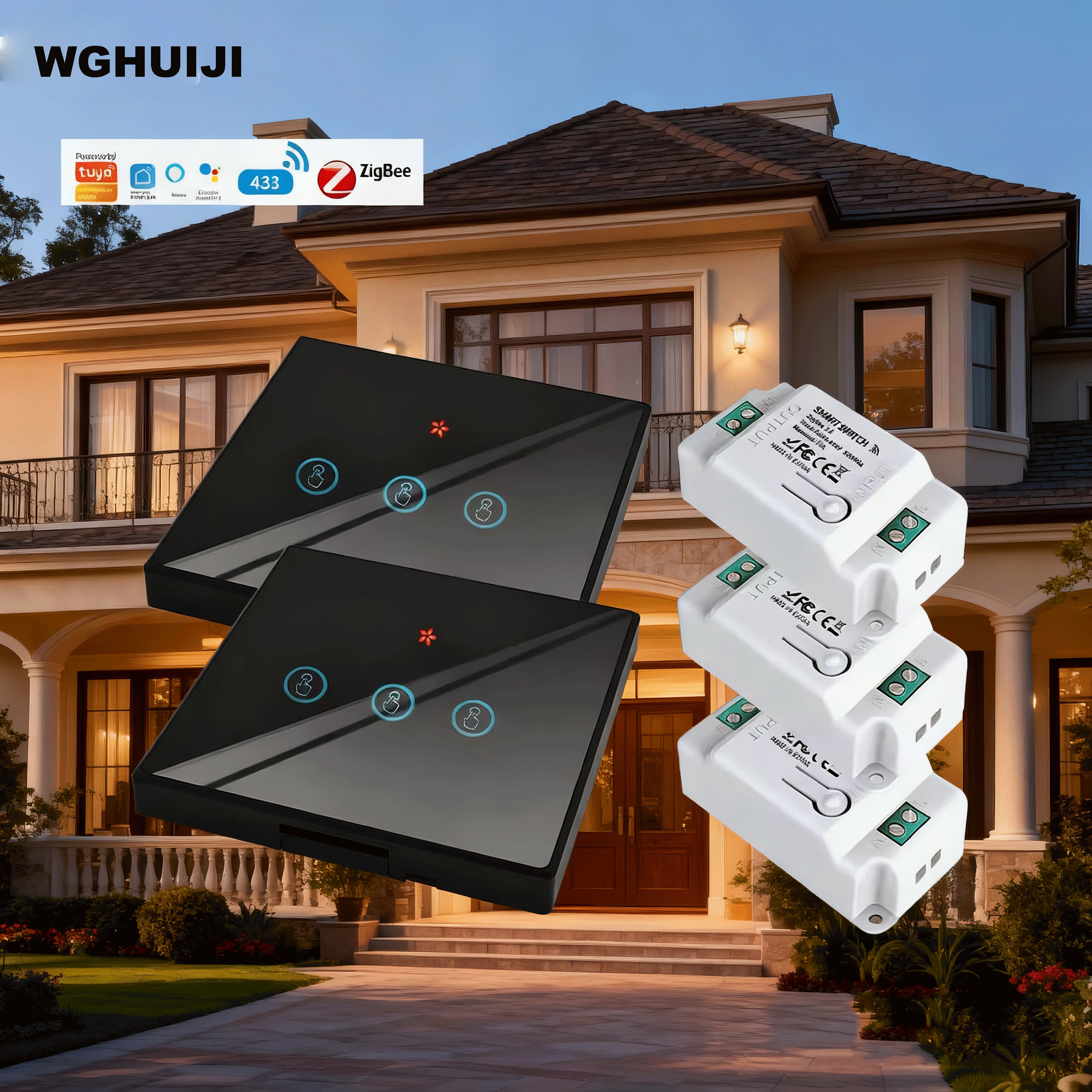 zigbee-30-intelligent-switch-controller-1-2-3-groups-with-touch-wireless-remote-keyboard-suitable-for-tuya-intelligent-voice
