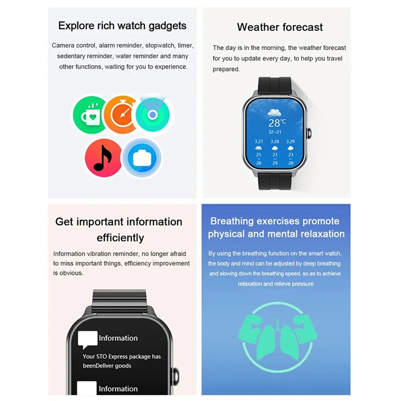 سماعة رأس ABZW BT NFC الذكية 2 في 1 سماعة رأس رياضية للياقة البدنية والطقس مقاومة للماء ومعدل ضربات القلب