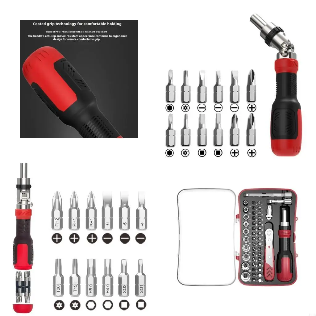 

X9FA Ergonomic Ratchet Screwdriver 3 Speed Control Antislip Grip Design