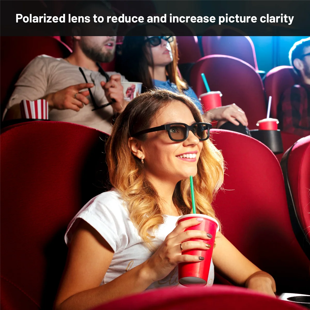 ABYC 4 occhiali 3D passivi polarizzati per schermo Cinema IMIX