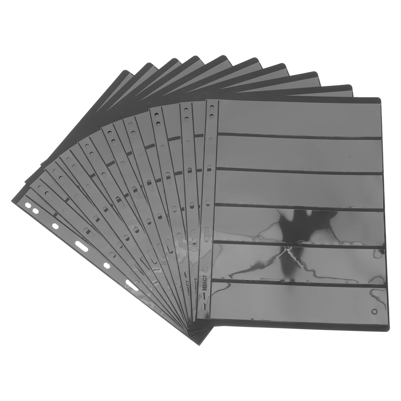 10 Pcs Stamp Album Storage Holder PVC Protector Pages for Items Coin Photo Postcard Organizer