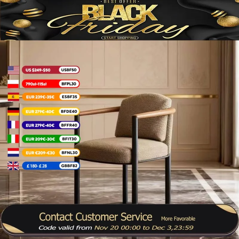

Modern Backrest Dining Chairs Armrest Decoration Party Design Dining Chair Accent Conference Sillas Para Comedor Furniture