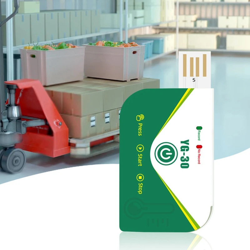 180 Days Temperature Data Recorder Disposable USB Data Logger PDF Report For Cold Chain Transport