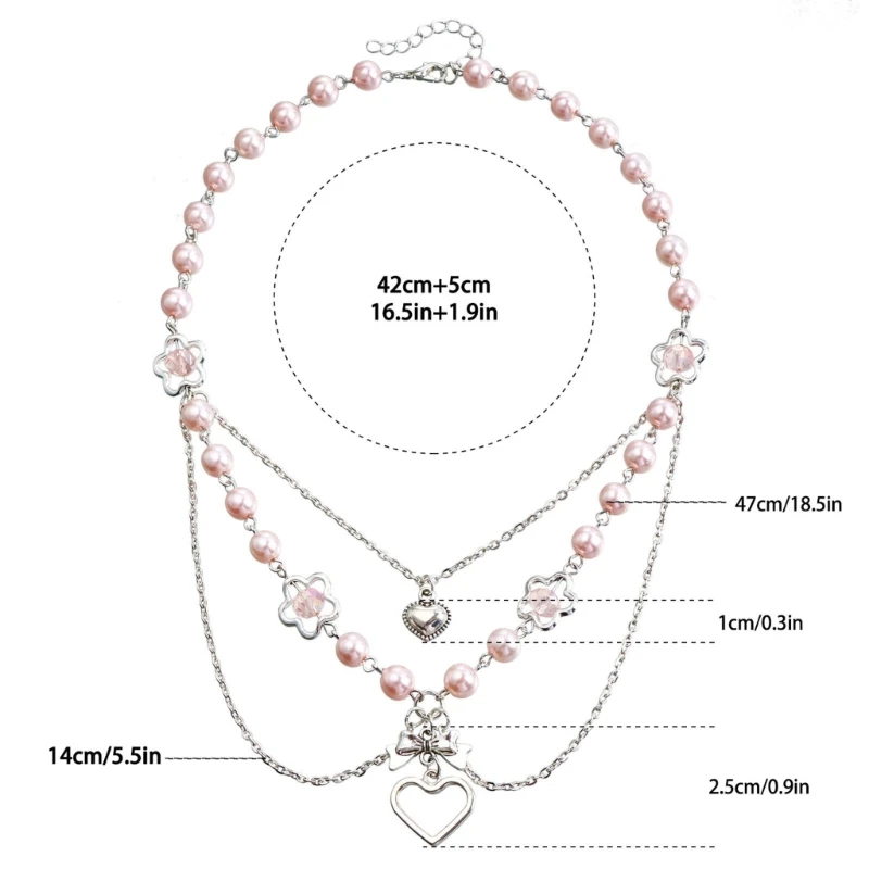 Fashionable Layered Beaded Necklace Delicate Choker Butterfly Party Chain Necklaces Elegant Jewelry Gift for Women image 6