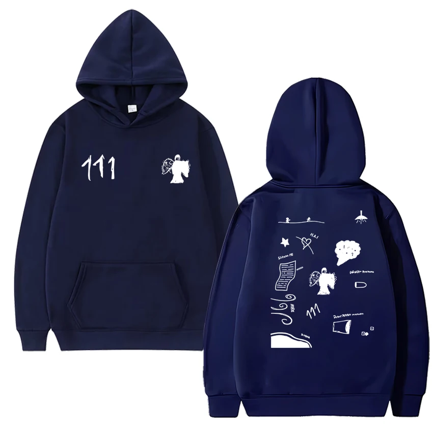 جديد الرجال النساء harajuku موضة البلوز ميلو J 111 ألبوم 2025 جولة مزدوجة الوجهين أغطية رأس مطبوعة للجنسين الصوف بلوفرات غير رسمية