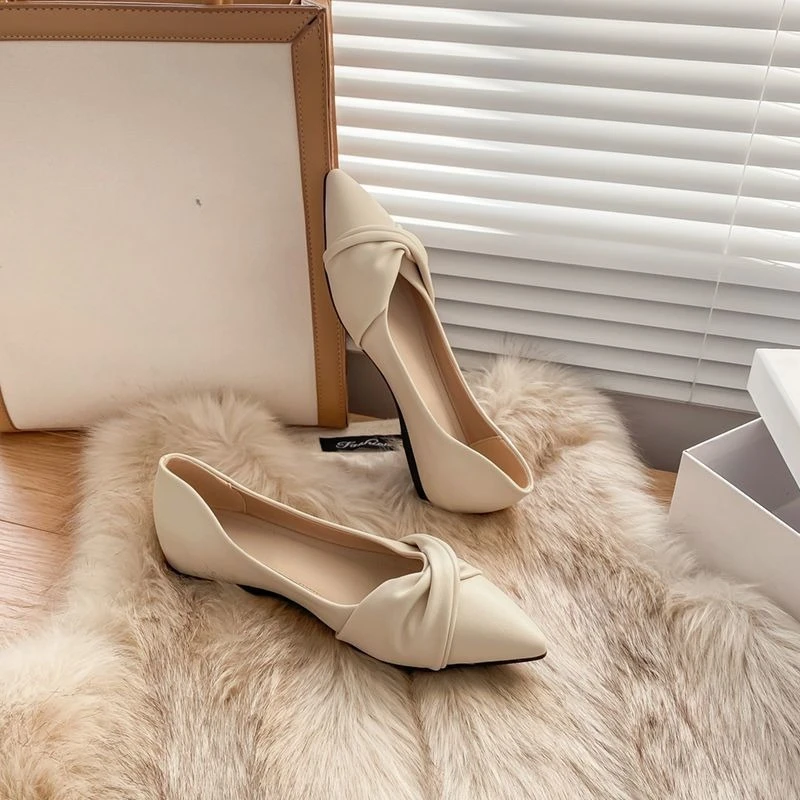 

Summer Women's Pointed Toe Flat Shoes Elegant Soft Slip-On Flats Women's Sandals Comfortable Casual Work Office Shoes for Woman