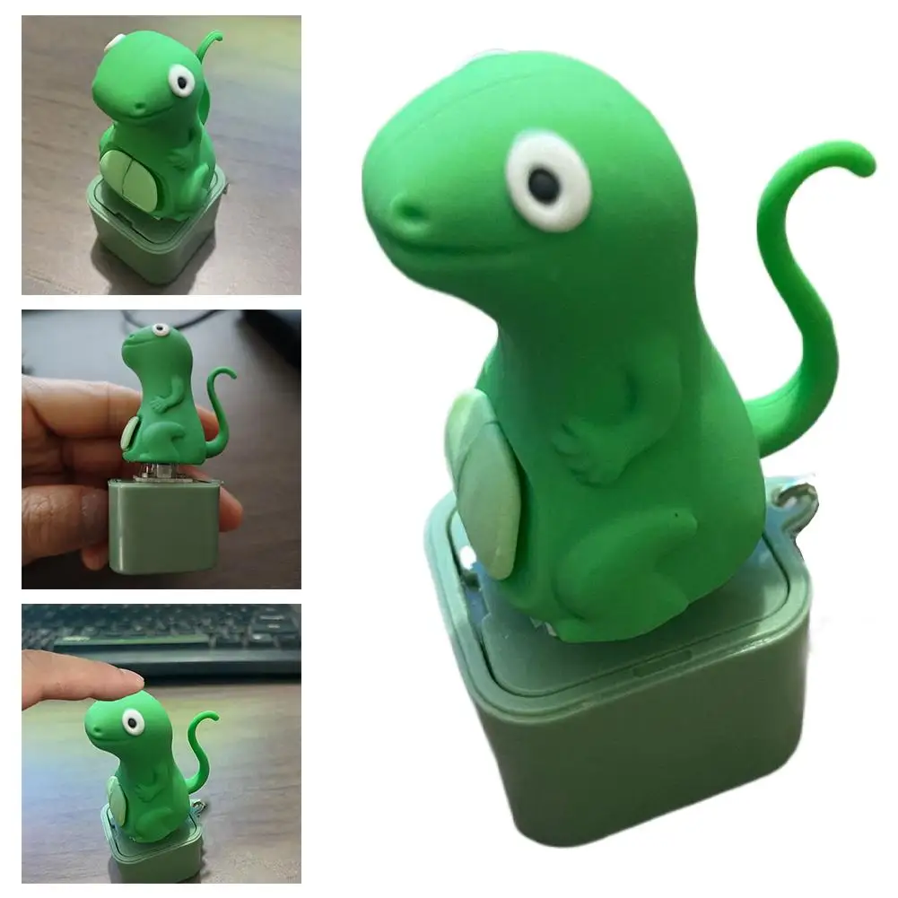Sound and light toys Creative Lizard aped Charging Voice Light up Keychain Str Relief Student Toy Festive Gift Idea Cartoon