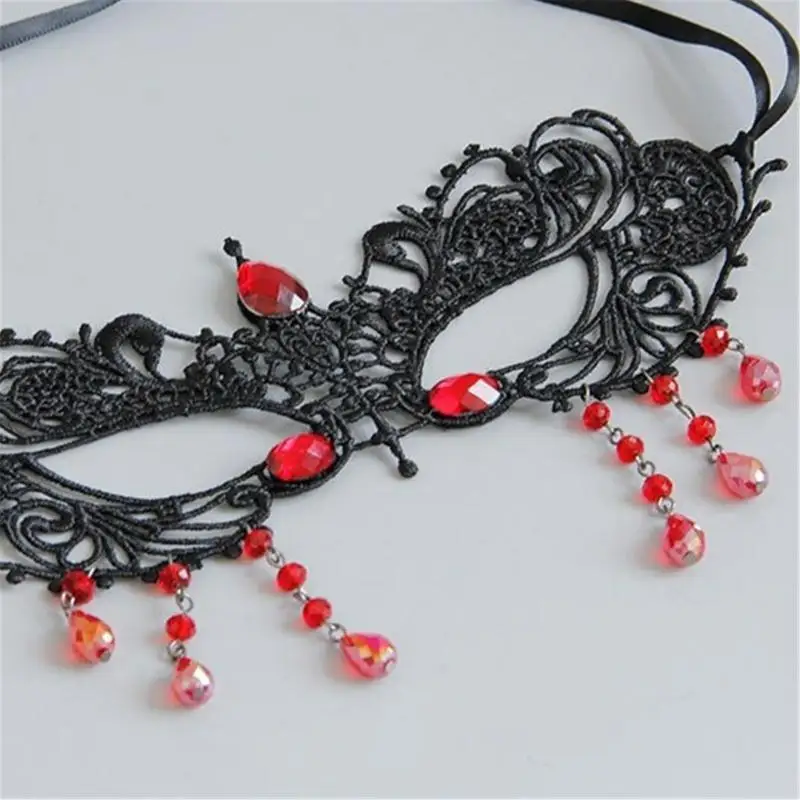 

652F Маскарадная маска Кружевная маска для глаз со стразами из смолы для свадьбы, кружевная маска для глаз для женщин Маскарад,