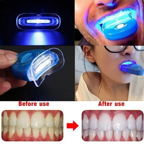 Imagen 1 del producto 1 Uds. Lámpara LED para blanquear los dientes luz azul ultravioleta hogar Mini blanco azul fresco protección bucal limpieza bucal cuidado Personal
