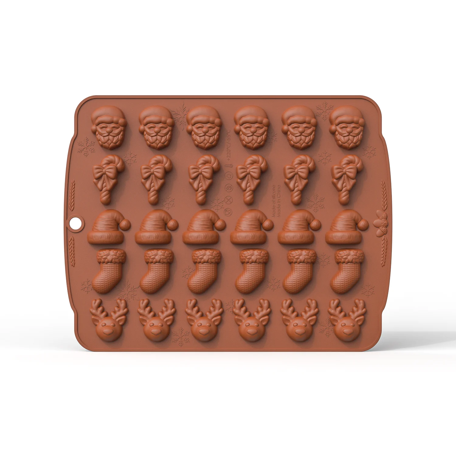 Christmas Fondant Mould Chocolate Cake Biscuit Silicone Mold Creative DIY Snowman Tree Fudge Handmade Kitchen Baking Tools